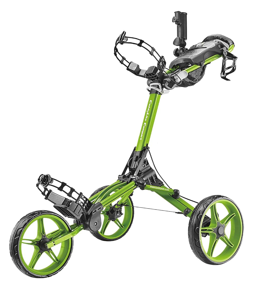 CaddyTek CaddyLite Compact Golf Push Trolley 3 Wheels
