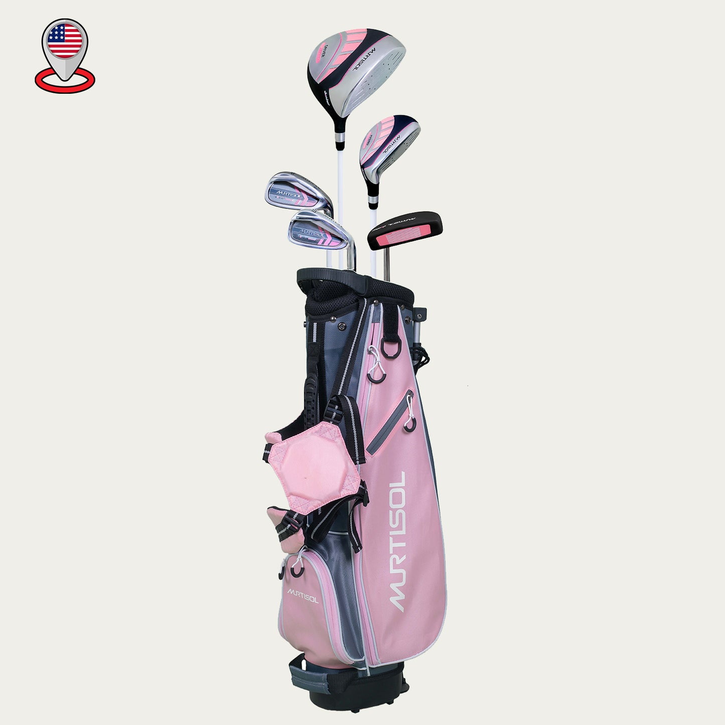 Golf Club set for kids 11-14 Years Old Child's RH 5-Piece Pink-IN USA