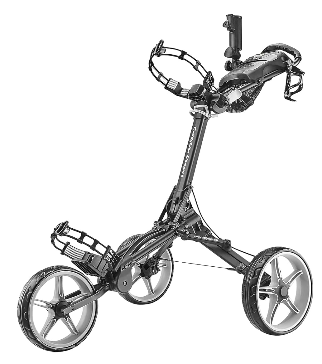 CaddyTek CaddyLite Compact Golf Push Trolley 3 Wheels