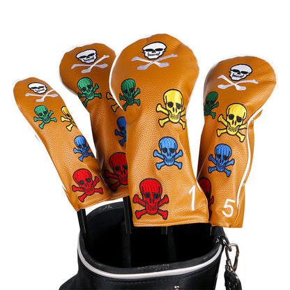 Golf Headcovers Skull pattern PU Leather With A Soft Inner Lining