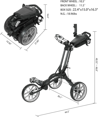 Newfly ONE Golf Trolley 3 Wheel Push Carts(LIKE NEW)