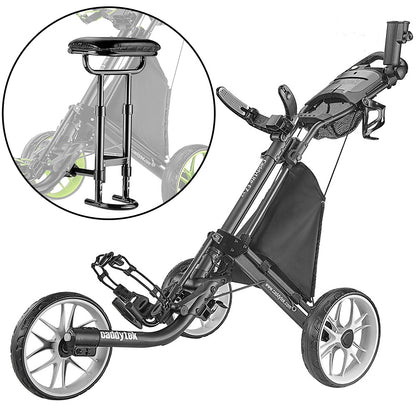 Golf push trolley with seat
