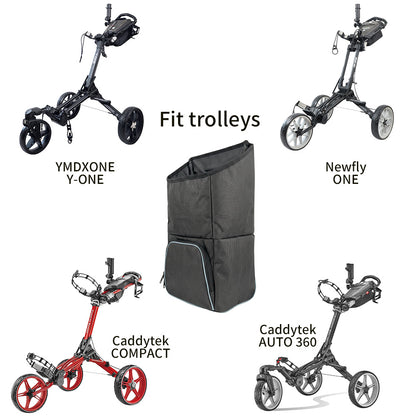Storage bag with cooler bag for golf trolley
