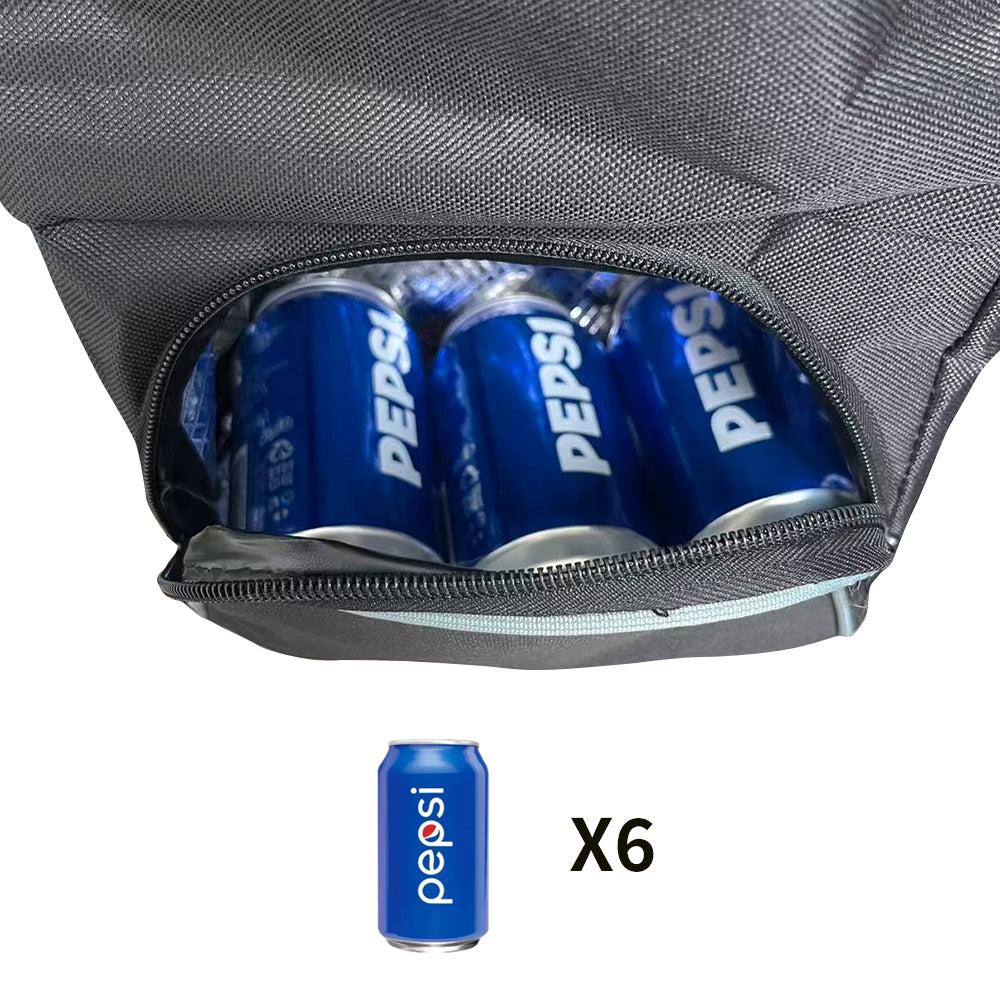 Storage bag with cooler bag for golf trolley