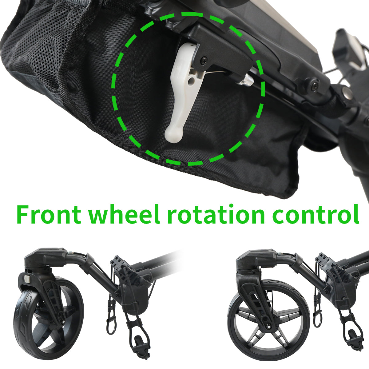 YMDXONE Golf Push Trolley 3 Wheel Foldable Compact Size Y-ONE