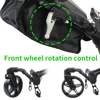 YMDXONE Golf Push Trolley 3 Wheel Foldable Compact Size Y-ONE