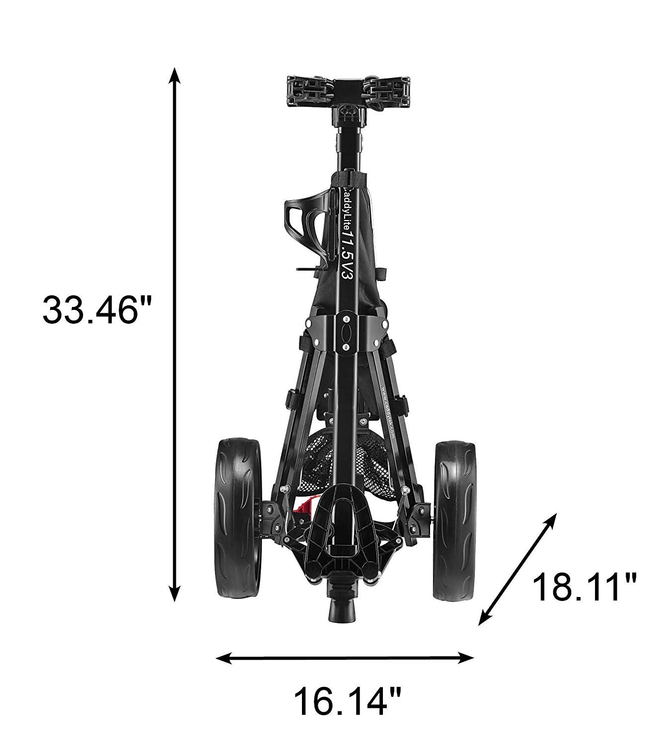 Caddytek  Golf Push Trolley 3 Wheels CaddyLite 11.5 V3 Deluxe